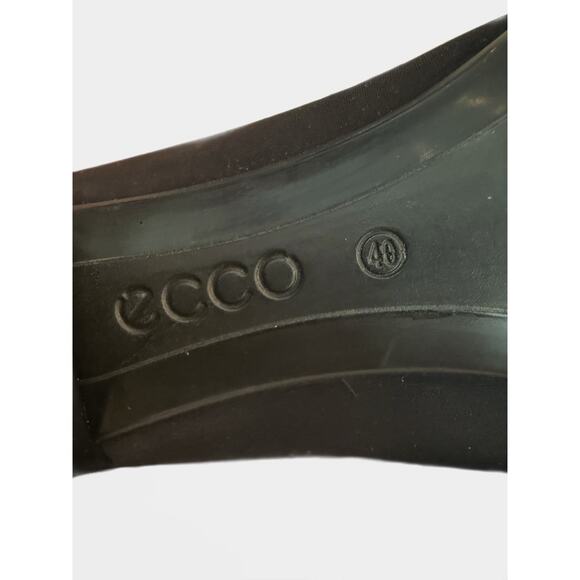 ECCO Sculptured 45 Black‎ Fabric Block Heel Pumps Leather Lined EUC 9.5/40 - Picture 7 of 9